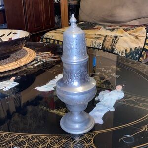 Vintage Silver Plate Sugar Shaker American Victorian Design 8 1/2" Tall